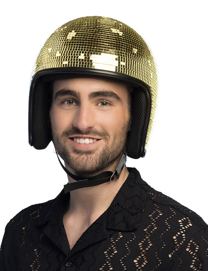 kaciga za odrasle zlatne disko kugle