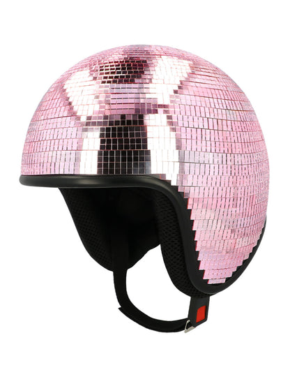 Kaciga za odrasle s ružičastom disco kuglom