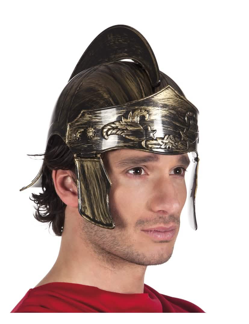 Rimska centurionska kaciga za odrasle zlatna i crna s efektom starosti