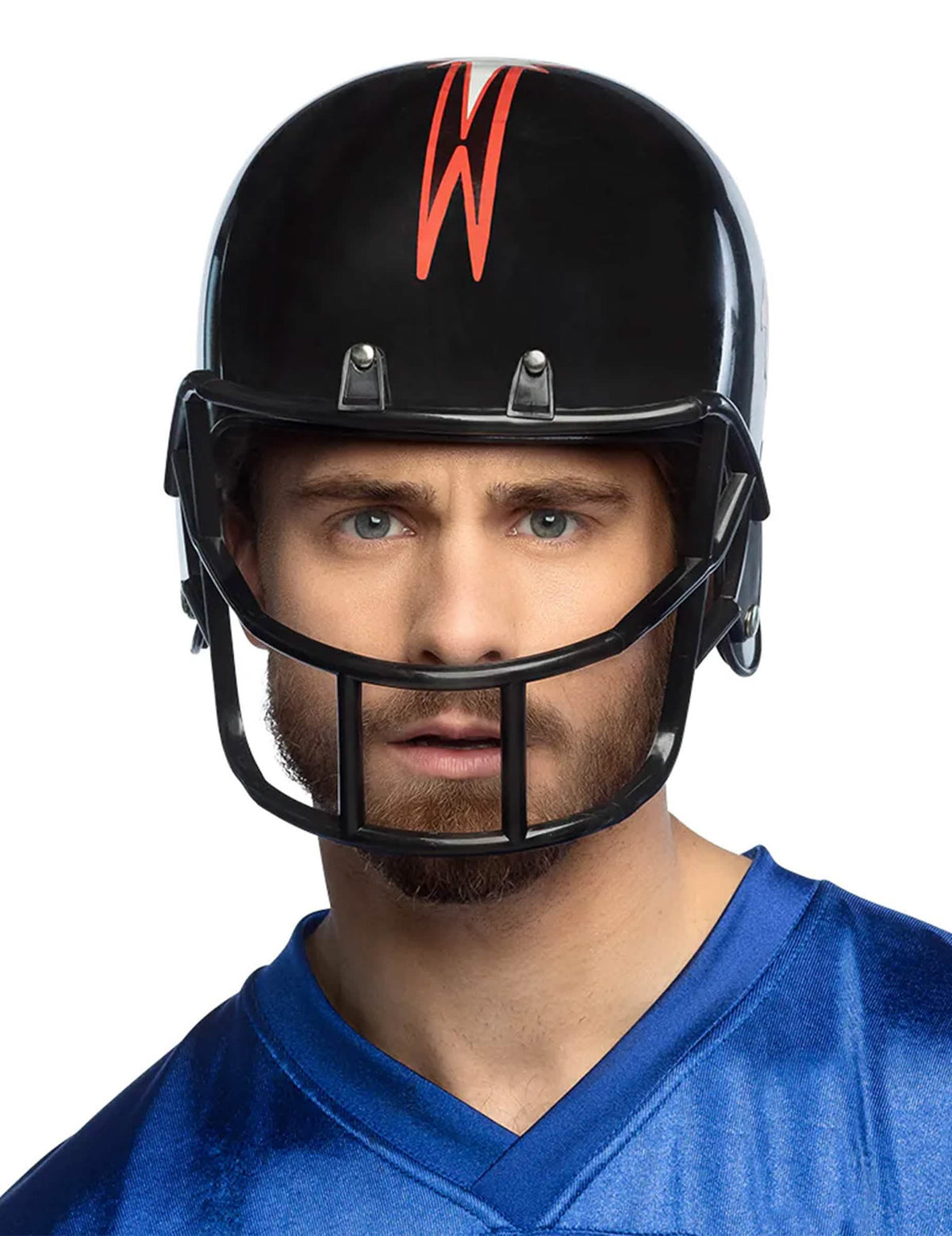 Kaciga za američkog nogometa za odrasli crna s uzorkom crvenog i bijelog munje