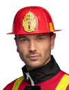 Casque de pompier pour adulte rouge avec écusson Fire Chief