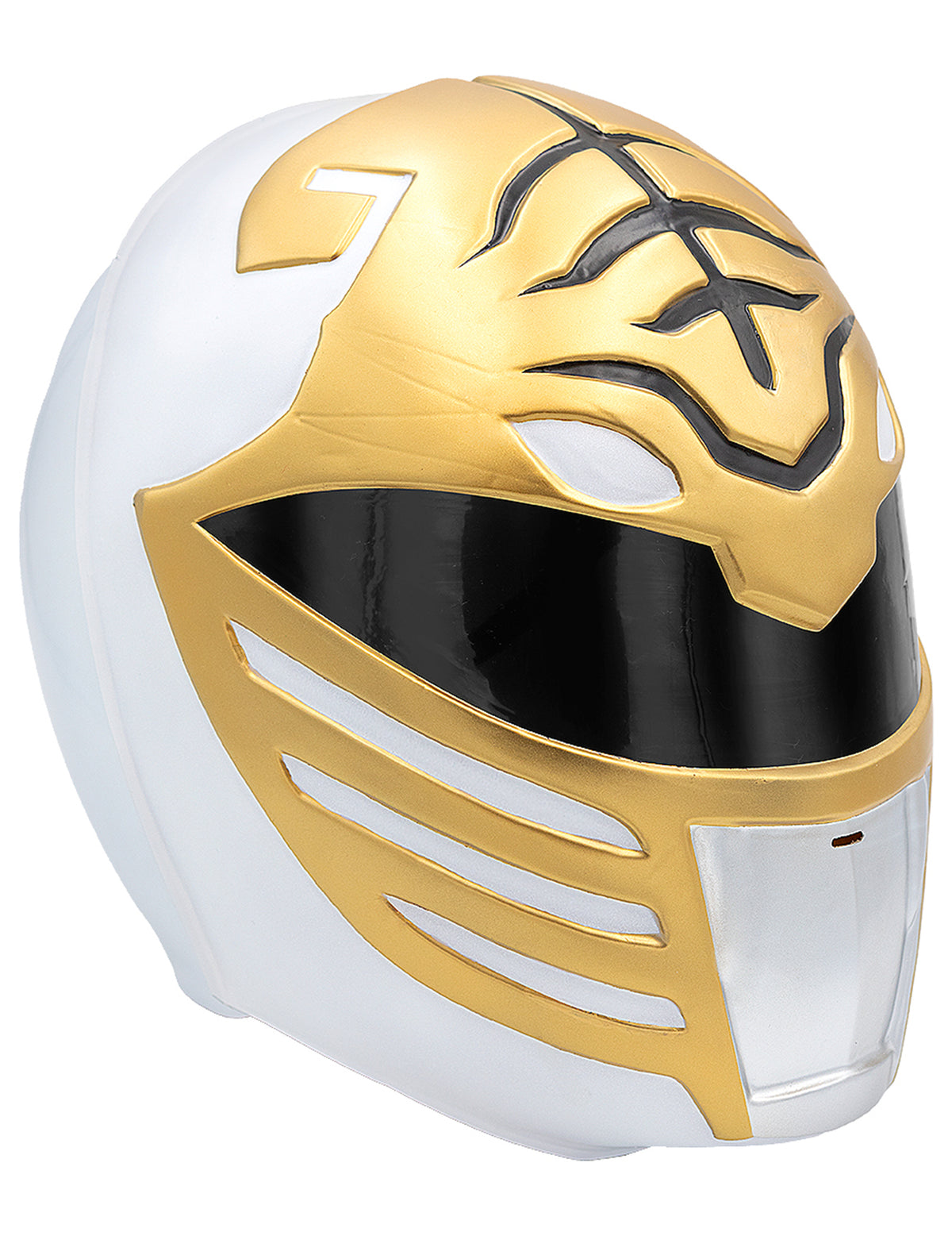 Casque Power Ranger pour adulte blanc et doré