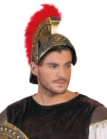 Rimska kaciga s crvenim perjem