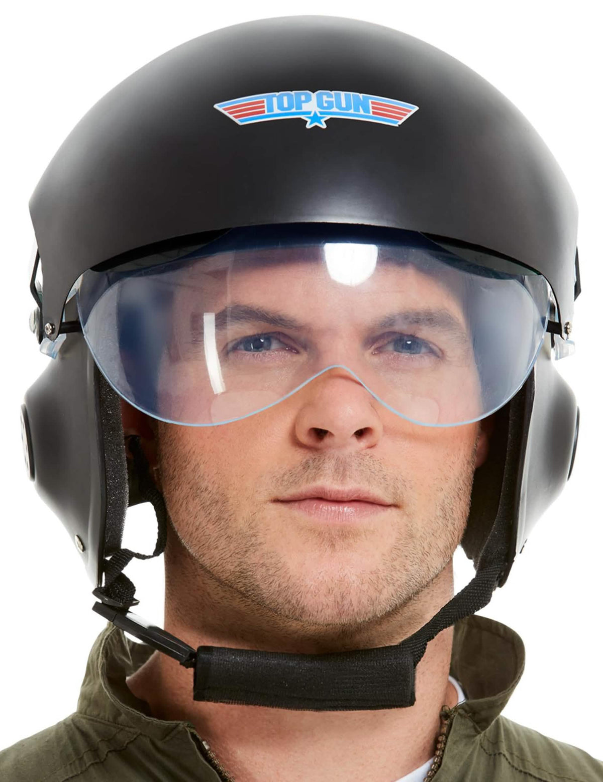 Deluxe Top Gun™ kaciga za odrasli crna s vizirom