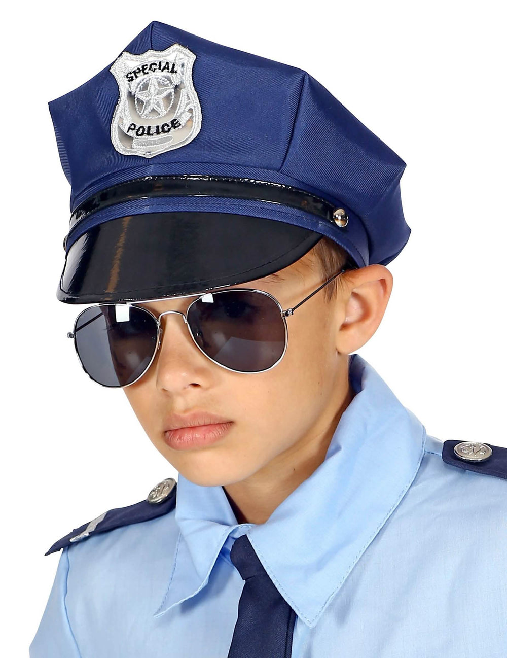 Pogled tri četvrtine na prilagodljivu kapu policija