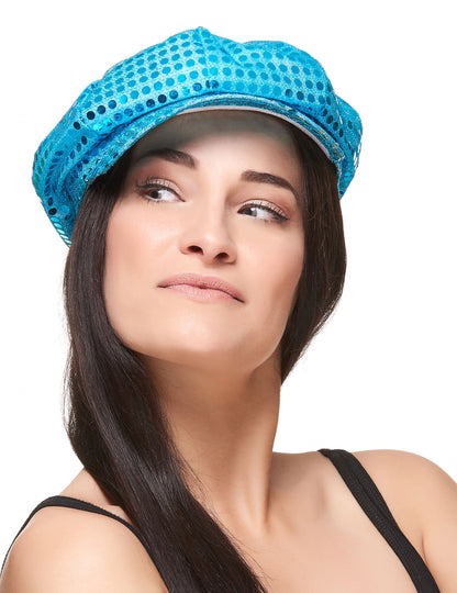 Disco poklopac s odraslim tirkiznim šljokicama