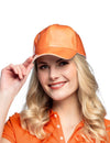 Casquette holographique pour adulte orange brillante