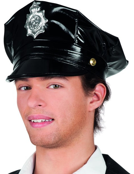 Odrasla crna policijska kapa