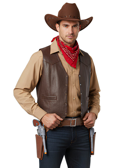 Kaubojski pojas s futrolom i 2 pištolja