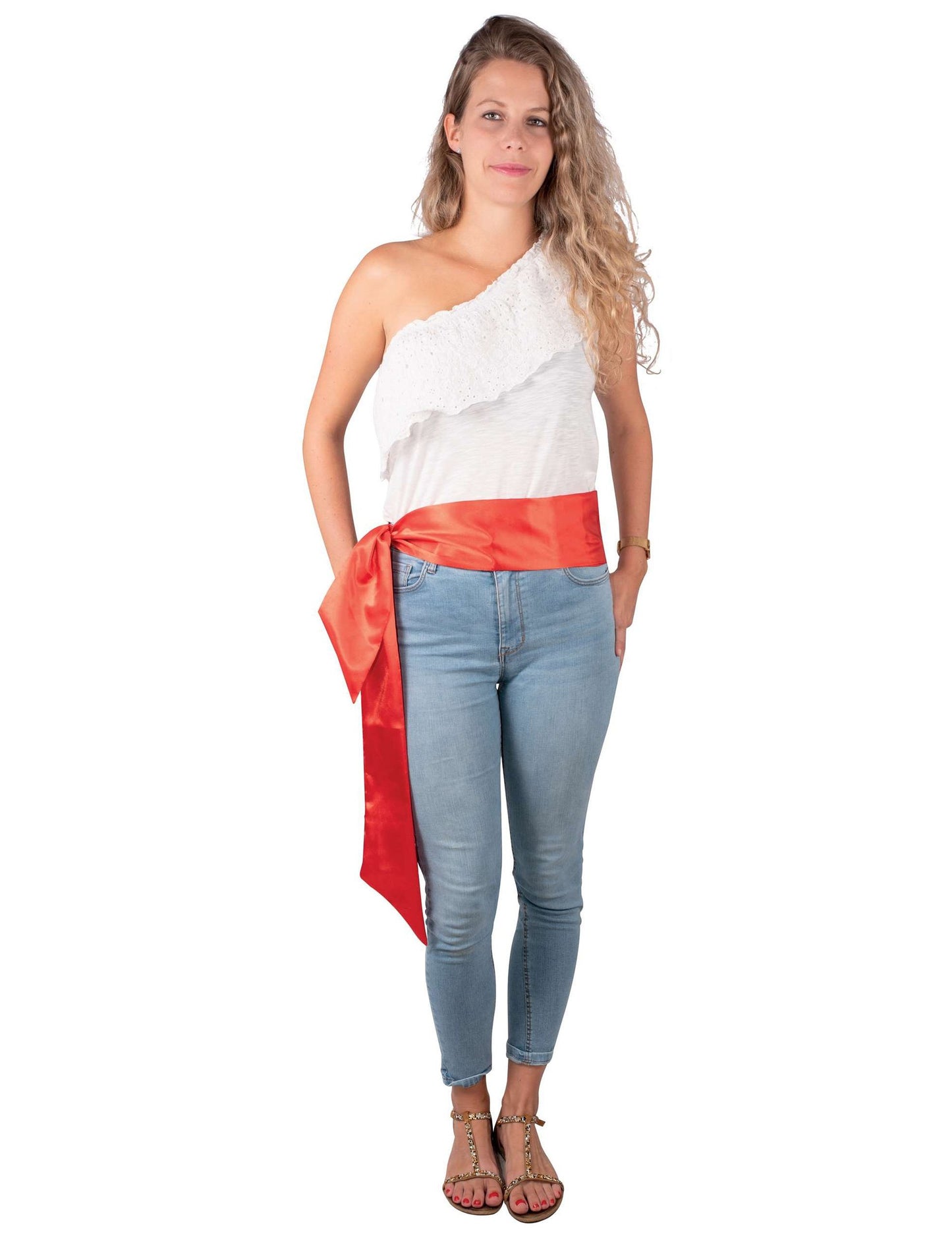 Odrasli pegiji crveni satenski pojas