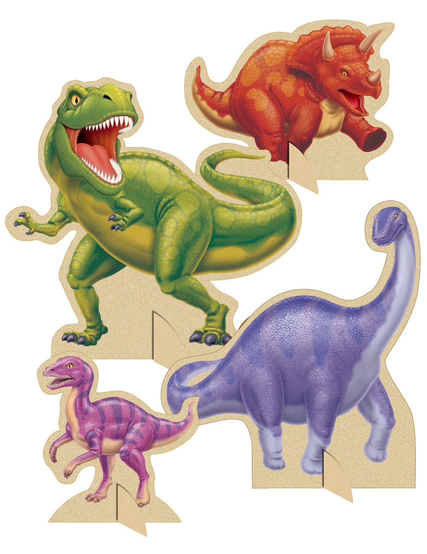 4 središnja ukrasa za stol Rođendan Dinosauri 18 i 30 cm 