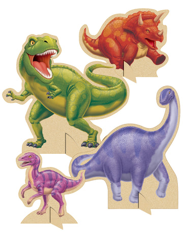 4 središnja ukrasa za stol Rođendan Dinosauri 18 i 30 cm 