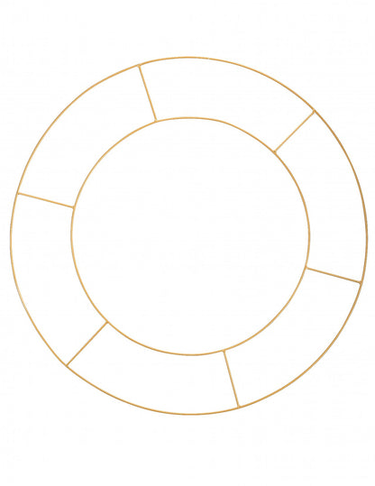 Dvostruko zlatno metalni obruč za ovjese 60 cm