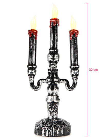 Dimensions et hauteur du chandelier à 3 branches LED Halloween