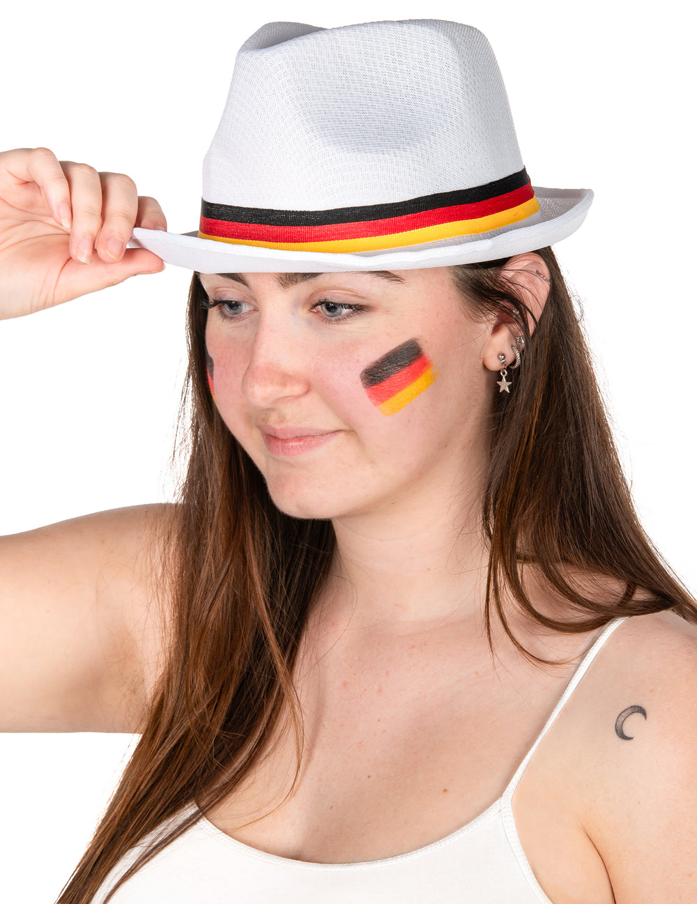 Vue de face du chapeau Allemagne pour adulte