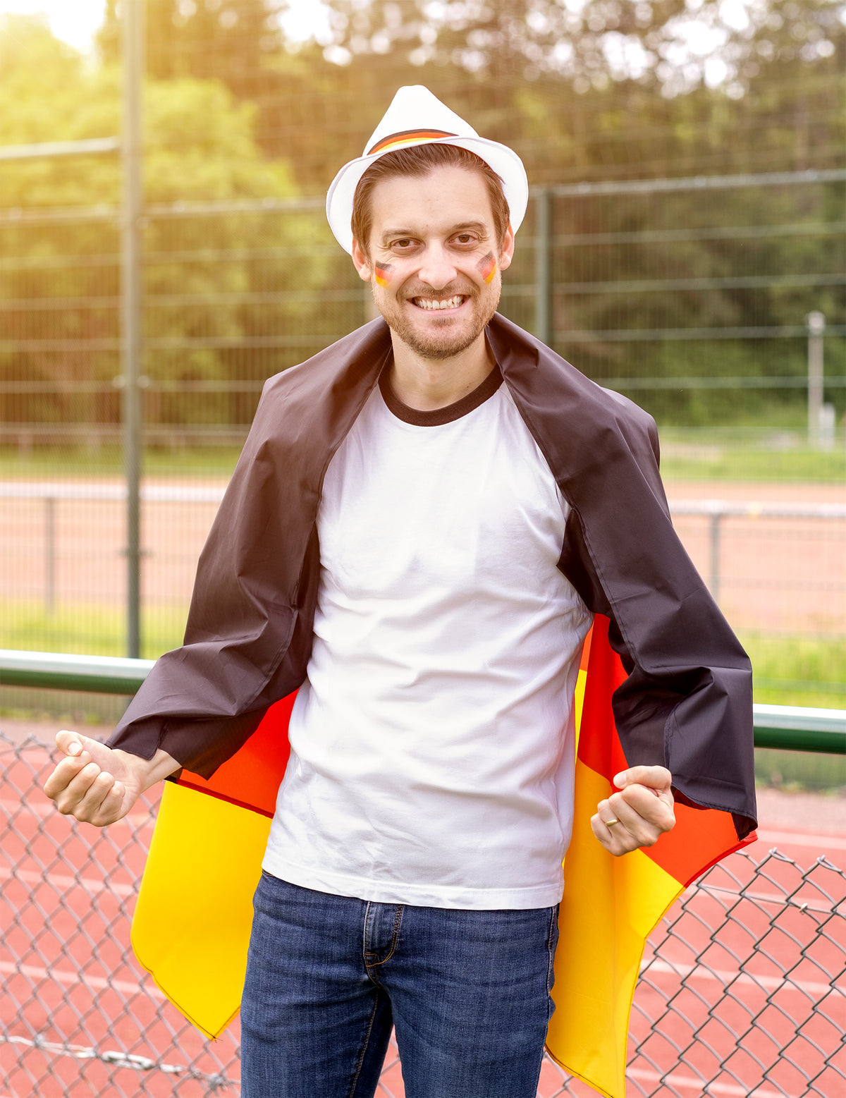 Mise en situation du chapeau Allemagne pour adulte