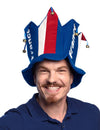 Chapeau avec grelot supporter France pour adulte bleu blanc rouge