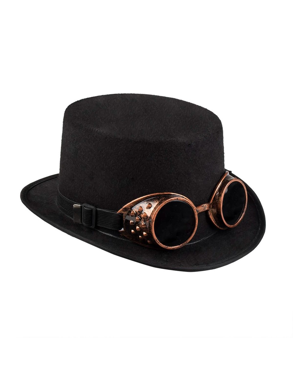 Pogled tri četvrtine na šešir s steampunk naočale