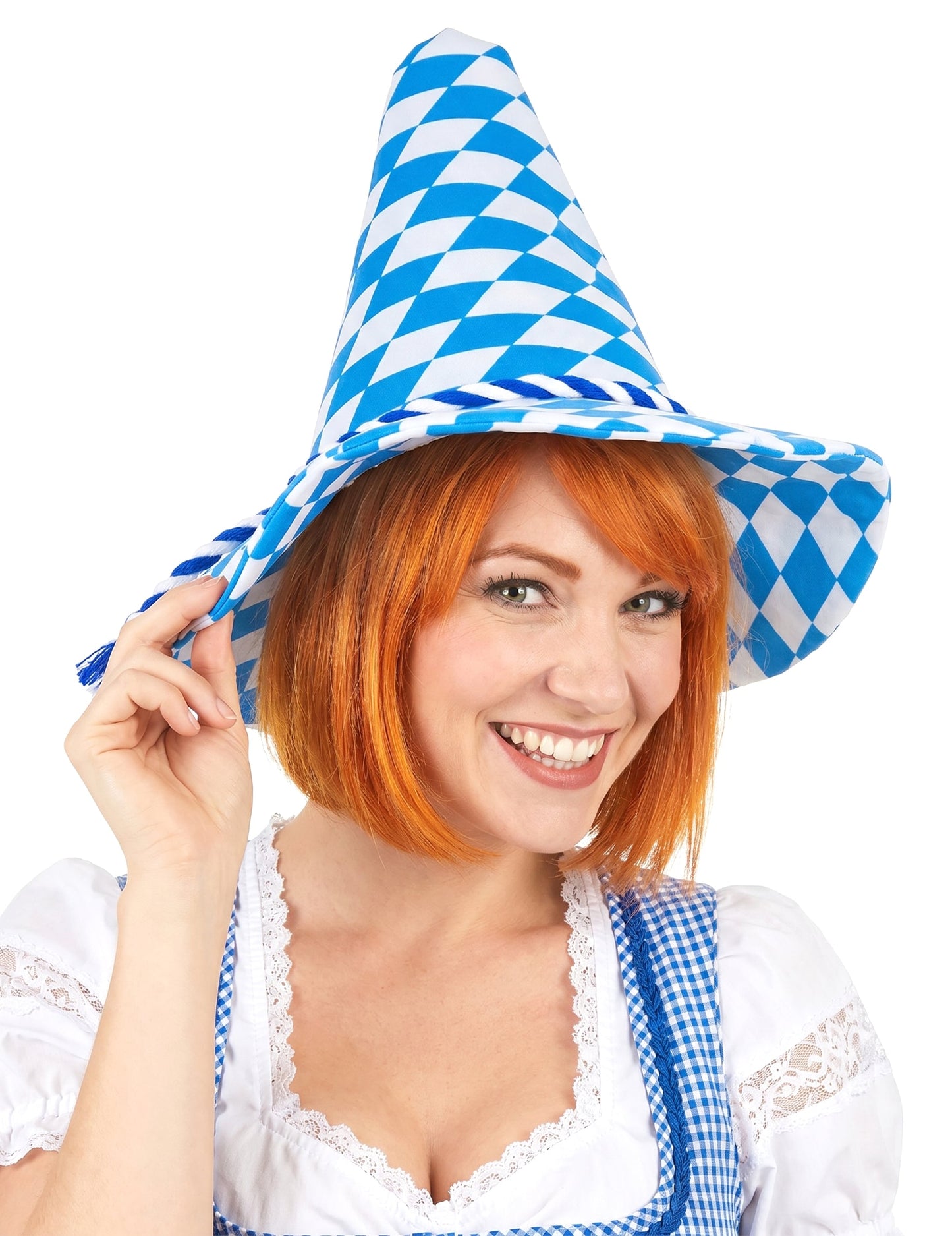 Chapeau Bavarois bleu et blanc adulte