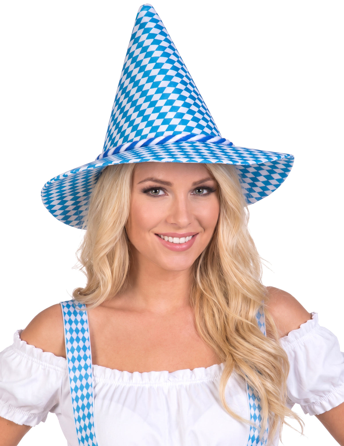 Bavarski bavarski i bijeli šešir za odrasle