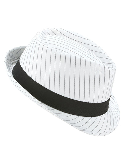 Crni borsalino šešir s crnim prugama