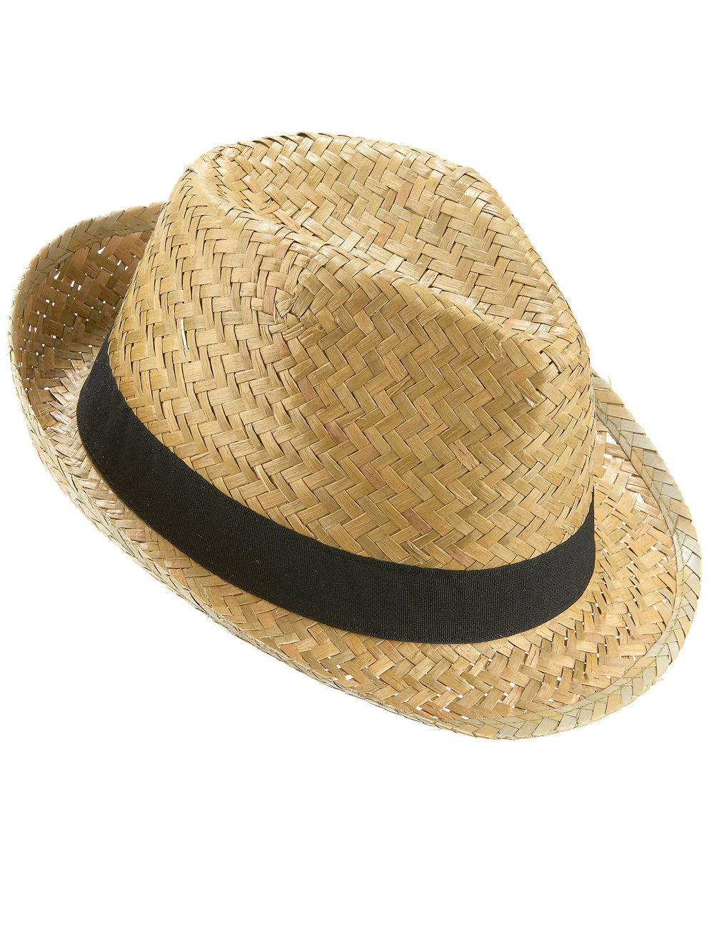 Vue de profil du chapeau borsalino en paille pour adulte