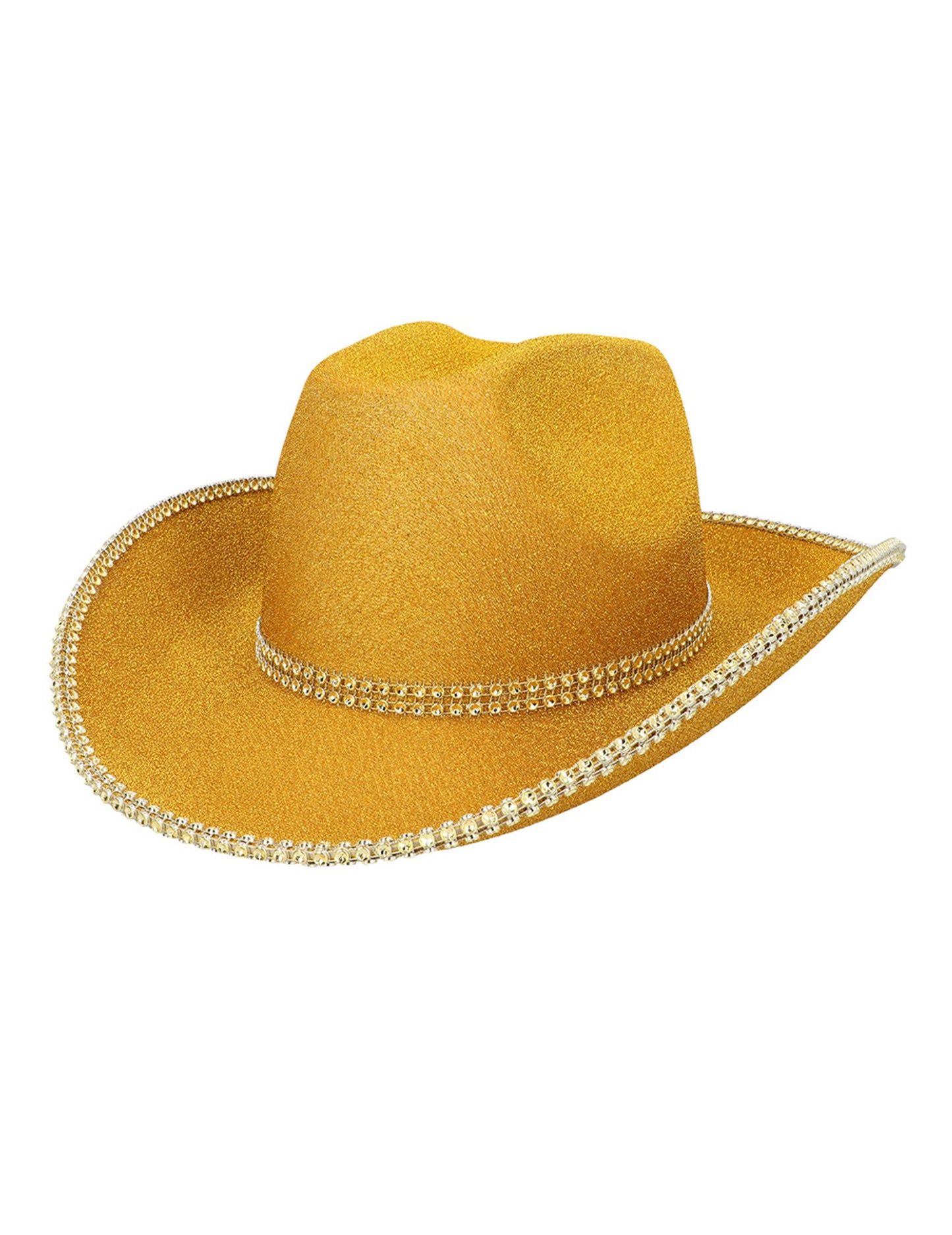 kaubojski šešir sa šljokicama za odrasle zlatne boje
