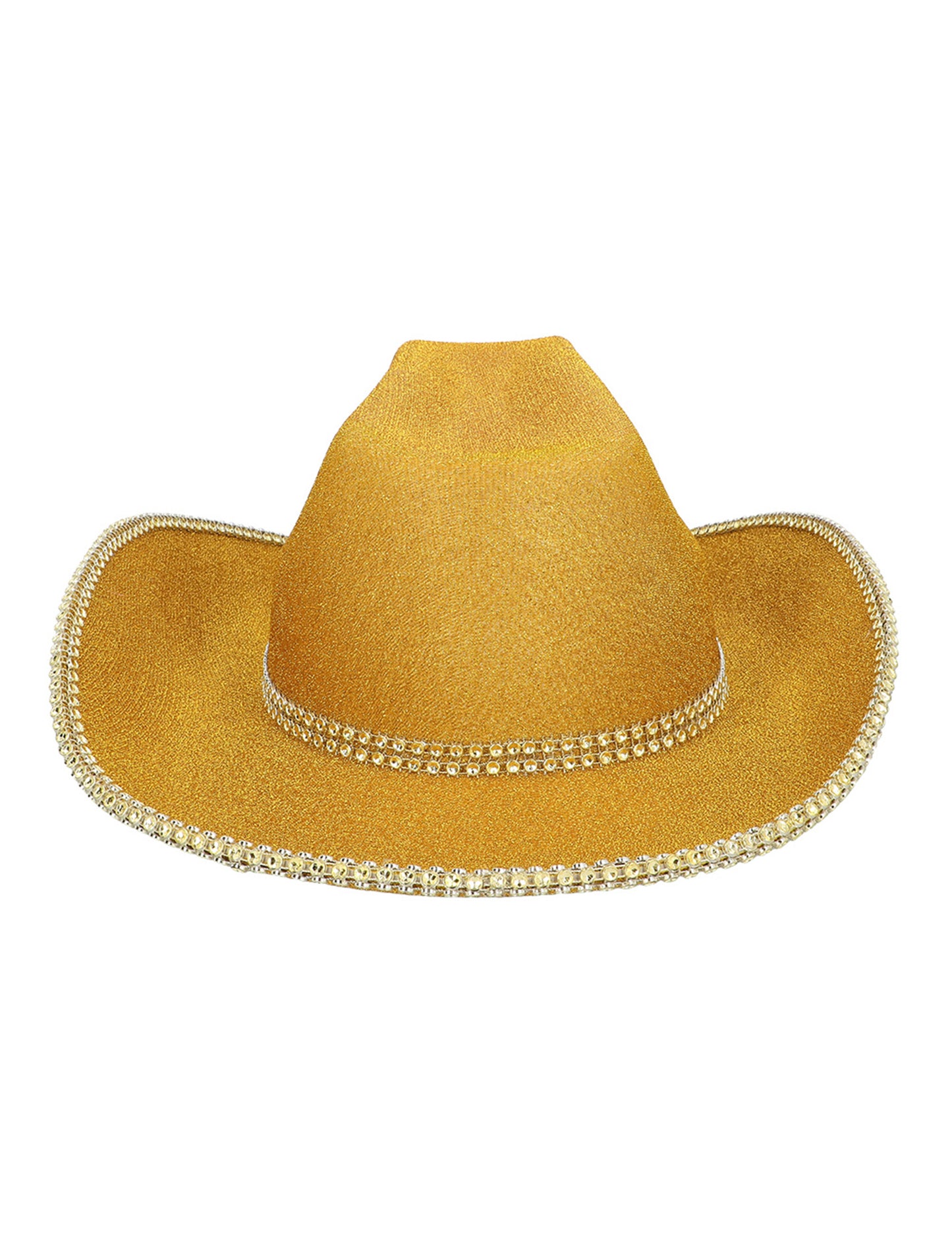 kaubojski šešir sa šljokicama za odrasle zlatne boje