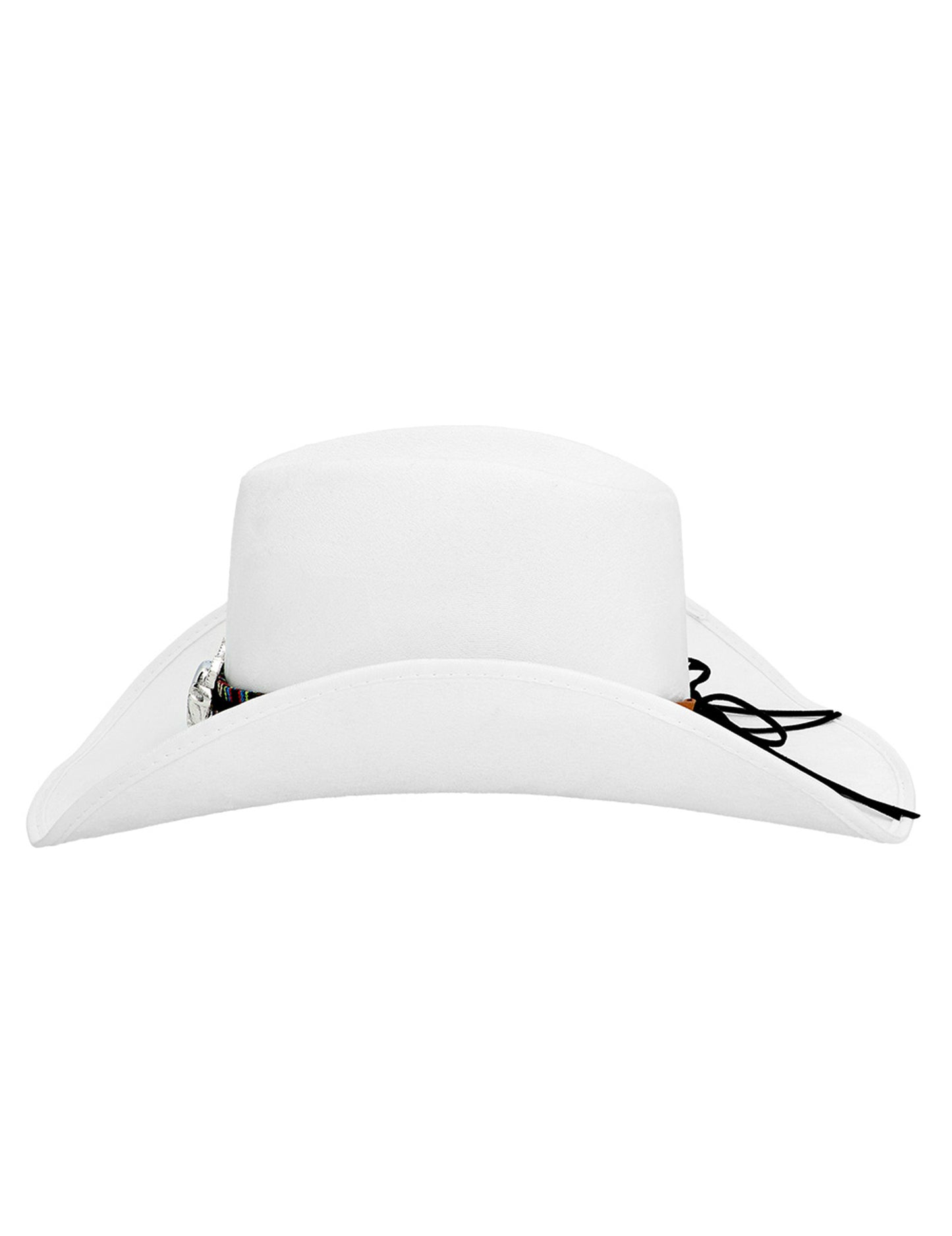 Bijeli kaubojski šešir za odrasle s glavom bizona