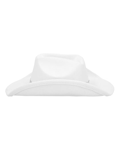 Bijeli kaubojski šešir s blistavim srcima za odrasle 