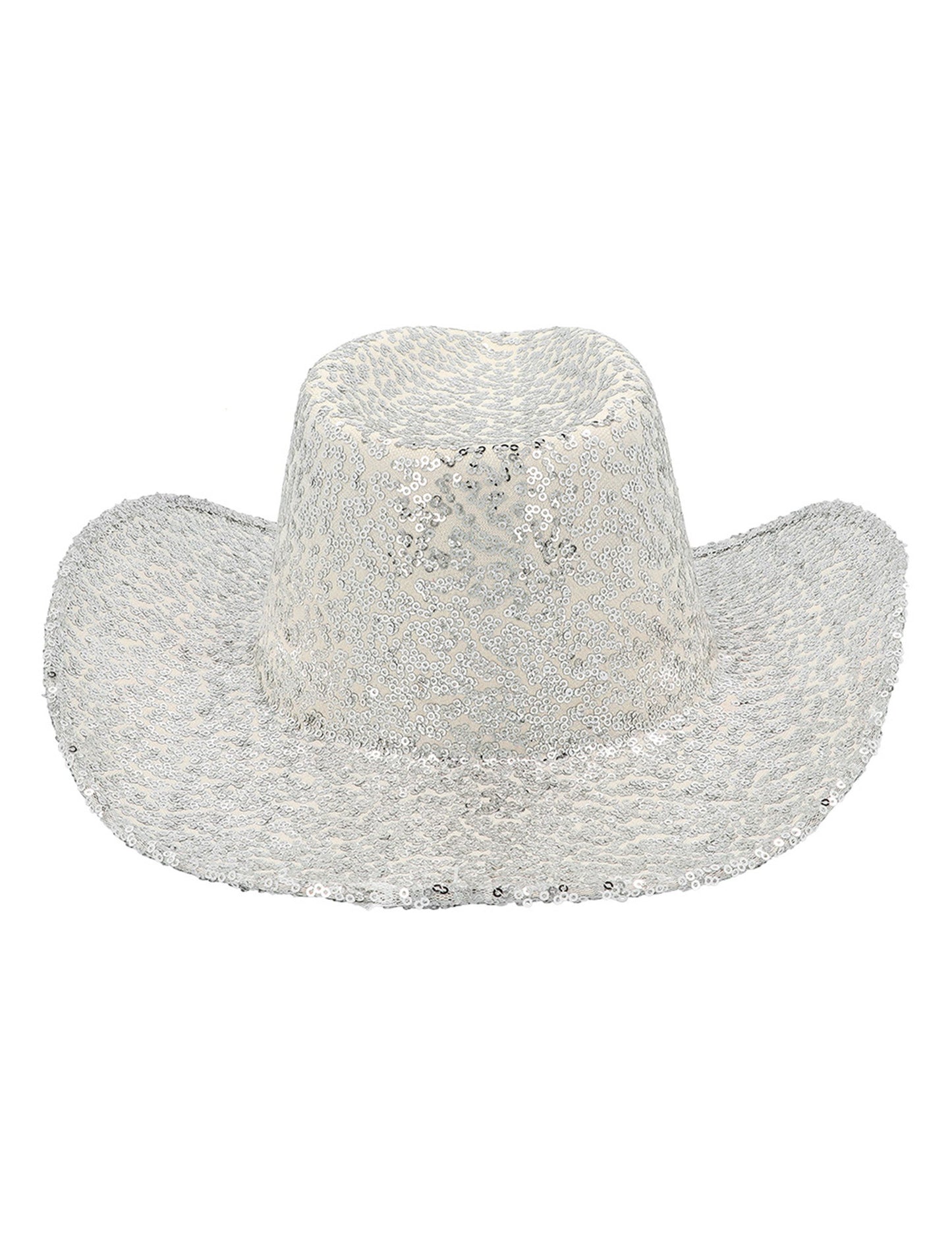 Srebrni kaubojski šešir sa šljokicama za odrasle