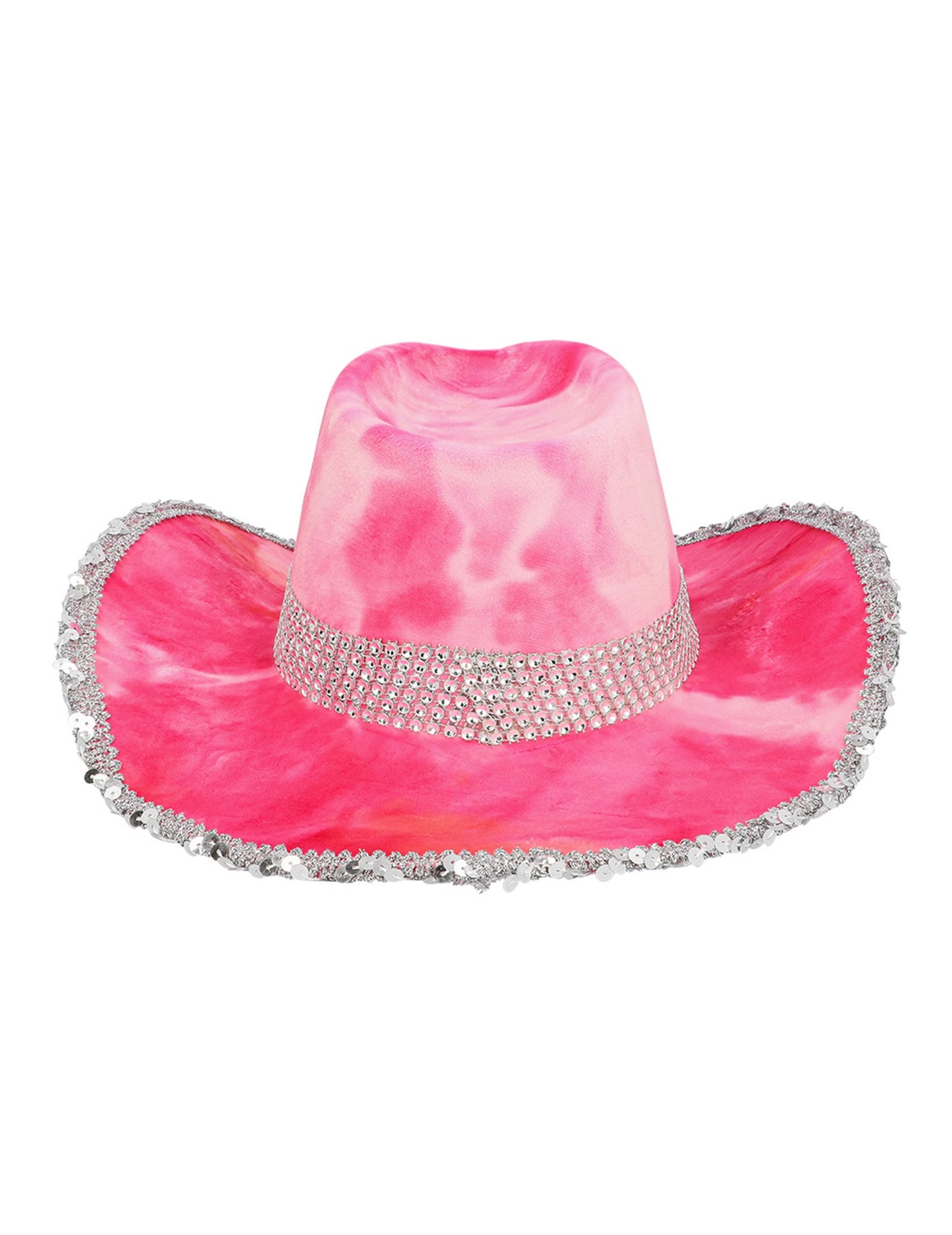 Ružičasti tie-dye kaubojski šešir za odrasle