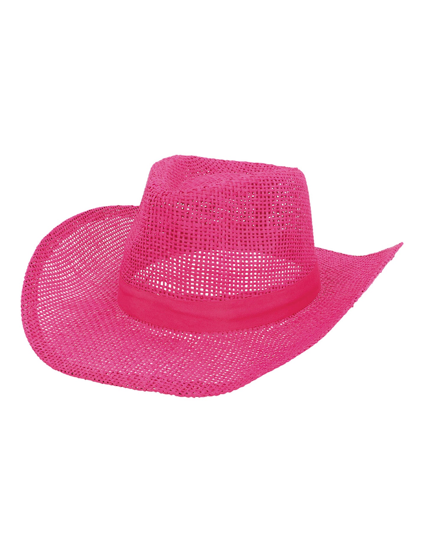 Ružičasti pleteni kaubojski šešir za odrasle