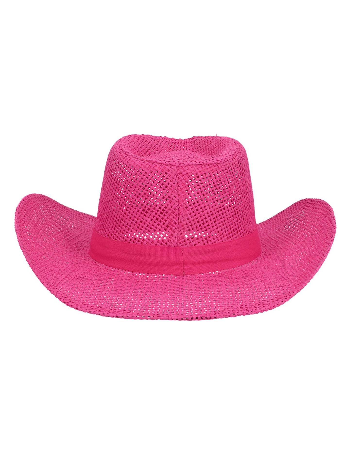 Ružičasti pleteni kaubojski šešir za odrasle