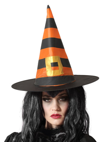 Šešir vještica naranče i crne pruga