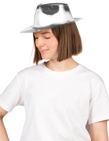 Sjajni srebrni gangsterski šešir