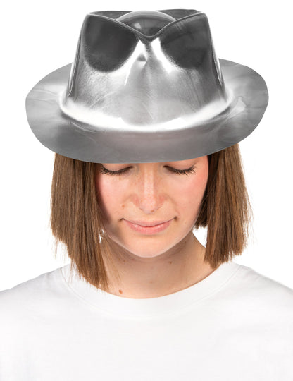 Sjajni srebrni gangsterski šešir