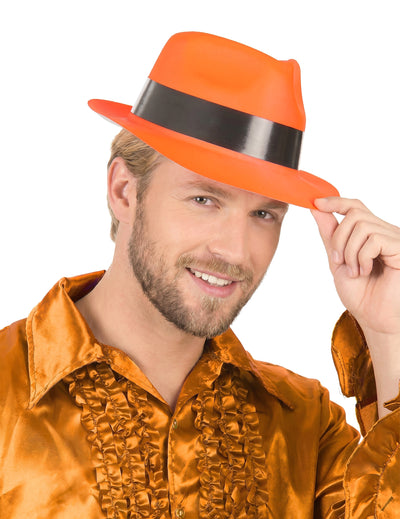 Fluo odrasli narančasti gangsterski šešir