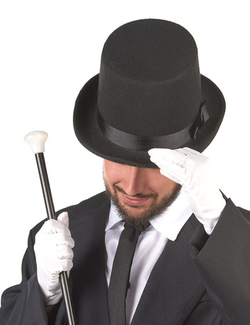 Crni gornji šešir s čvorom za odrasle