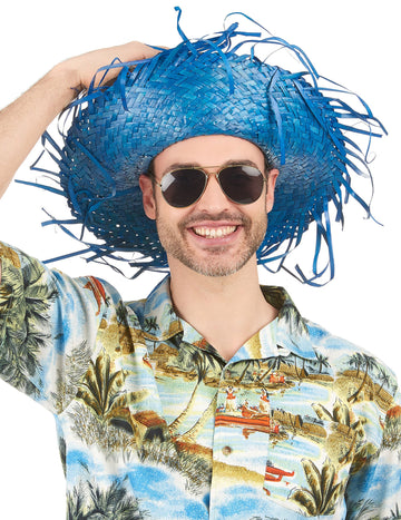 Odrasli plavi havajski šešir