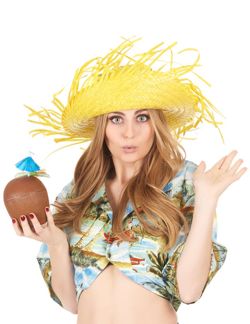 Odrasli žuti havajski šešir