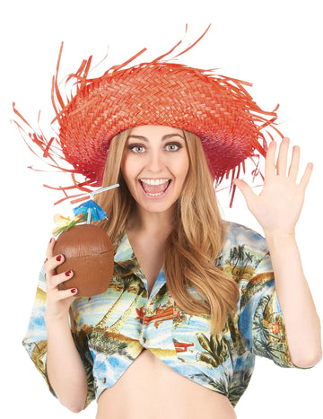 Narančasti havajski šešir za odrasle