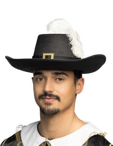 Odrasli crni mušketirski šešir