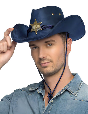 Odrasli plavi šerif šešir