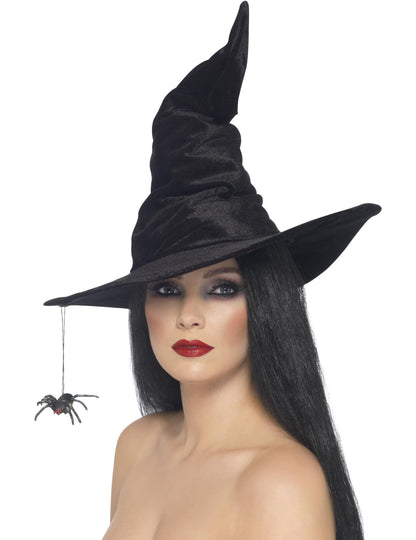 Crni šešir vještica s Halloween Woman Spider