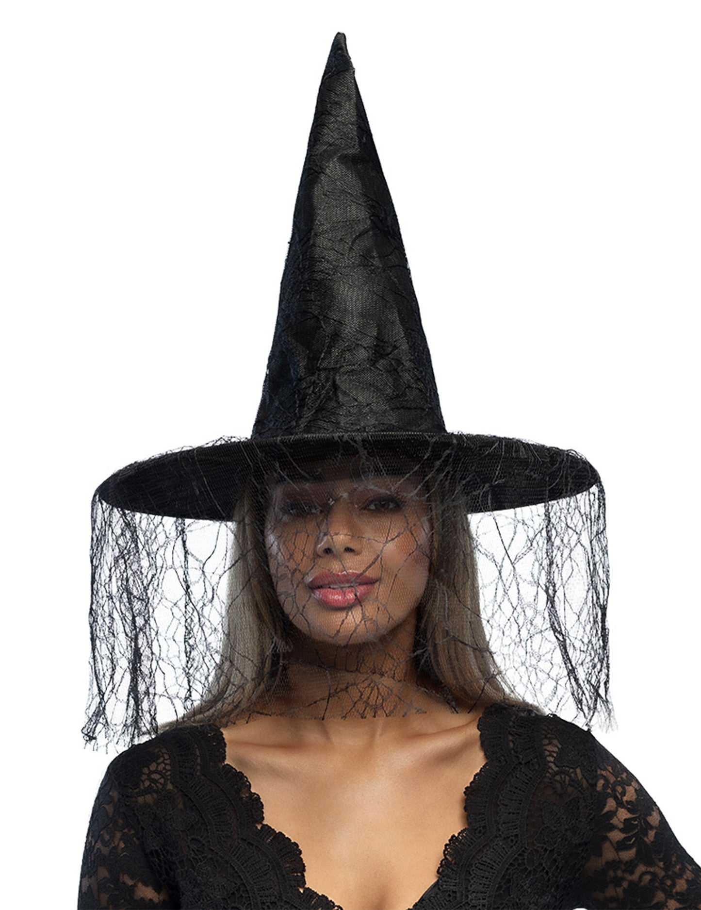 Crna vještica šešira s Halloween Woman Spider Veil
