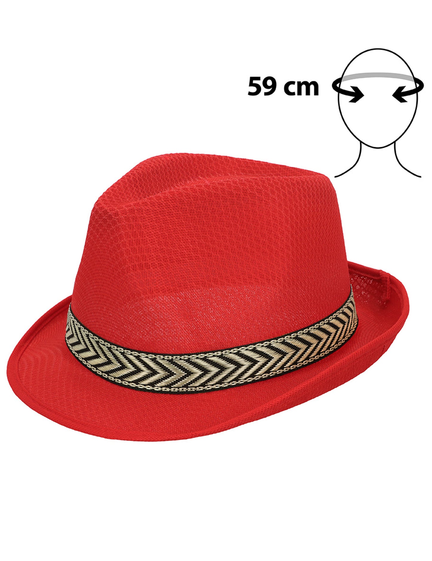 Borsalino šešir disko crvena odrasli