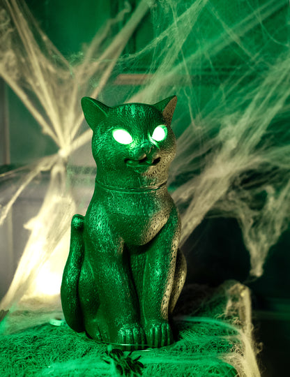 Crna mačka sjajna, zvučna i svijetla oči 30 cm