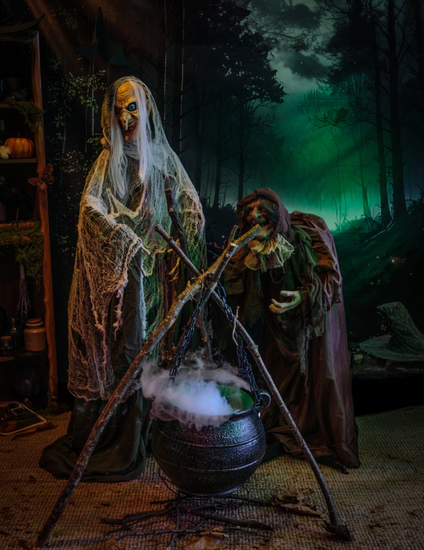 Witch's Catdron s maglom 45 cm