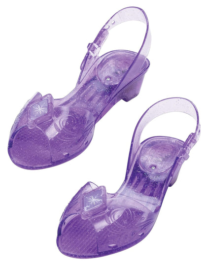 Chaussures de princesse Elsa Reine des neiges pour enfant violettes et pailletées